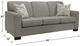 Decor-Rest® Furniture LTD Duncan Gray Sofa-2