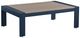 Signature Design by Ashley® East Beach Driftwood Aluminum/Wooden Outdoor Cocktail Table with Navy Blue Base-0