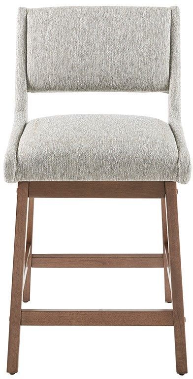 Olliix by INK+IVY Light Grey Boomerang Counter Stool-1