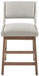 Olliix by INK+IVY Light Grey Boomerang Counter Stool-1