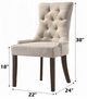 ACME Furniture Farren 2-Piece Beige/Weathered Oak Side Chair Set-2