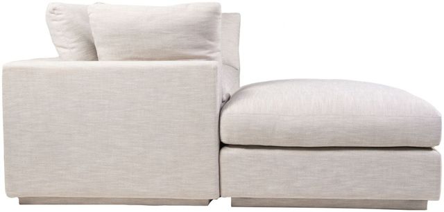 Moe's Home Collection Justin Lounge 4-Piece Taupe L-Shaped Modular Sectional and Ottoman-3