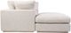 Moe's Home Collection Justin Lounge 4-Piece Taupe L-Shaped Modular Sectional and Ottoman-3