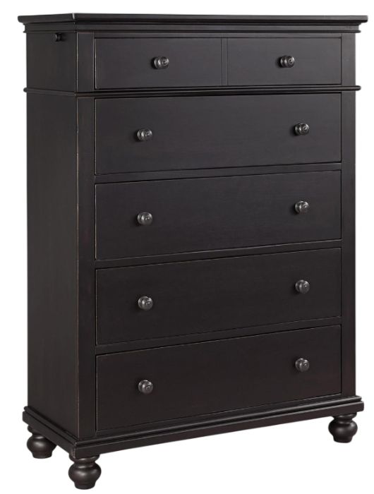 aspenhome® Oxford Black 5-Drawer Chest-0