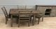 Allwood Furniture Group #129 Light Grey/Rustic Brown Solid Hardwood Rectangular Dropleaf Table Set-1