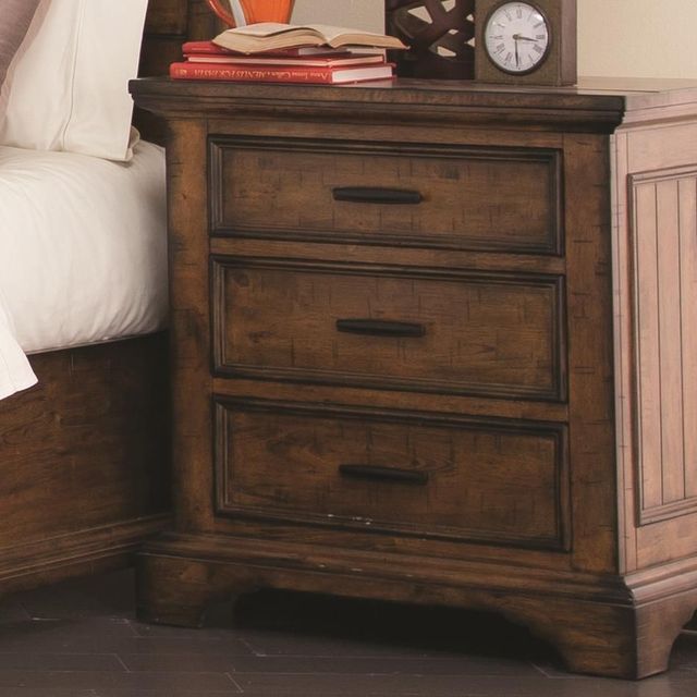 Coaster® Elk Grove 4-Piece Vintage Bourbon Queen Sleigh Storage Bedroom Set-2