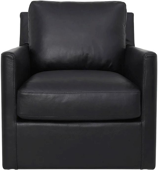LH Home Seating Chateau Europa Black Swivel Glider Chair-3