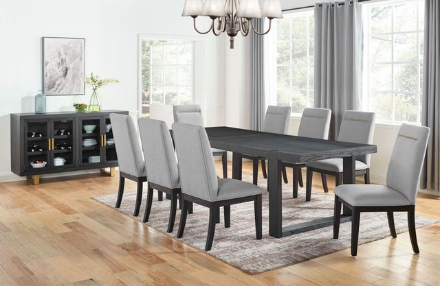 Steve Silver Co. Yves 10-Piece Rubbed Charcoal Dining Set-0