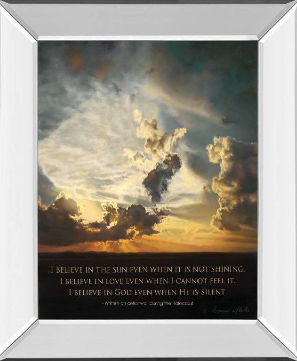 Classy Art Believe by Bonnie Mohr Mirror Framed Wall Art-1