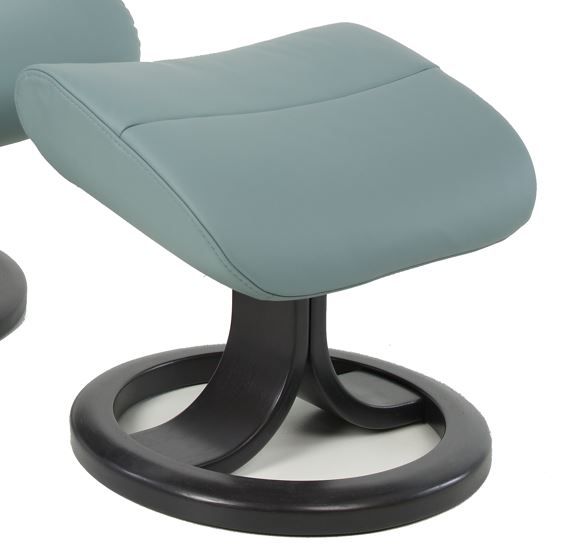 Fjords® Classic Comfort Anne "R-Base" Ice Large Swivel Recliner with Footstool-1