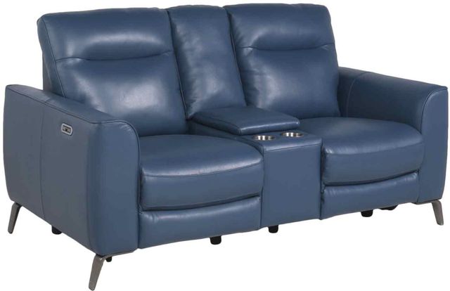 Steve Silver Co. Sansa Ocean Blue Dual-Power Reclining Loveseat-0