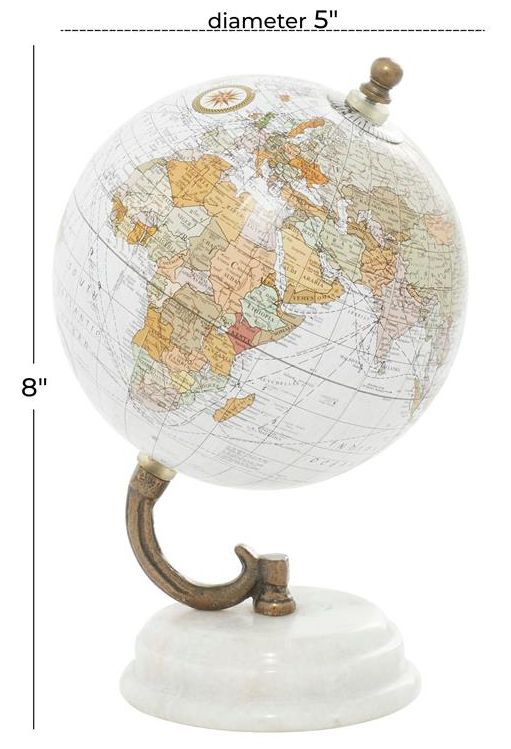 Deco Marche White 8" Globe-2