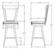 Amisco Customizable Eleanor Swivel Counter Stool-1