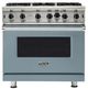 Viking® 5 Series 36" November Sky Pro Style Liquid Propane Gas Range-0