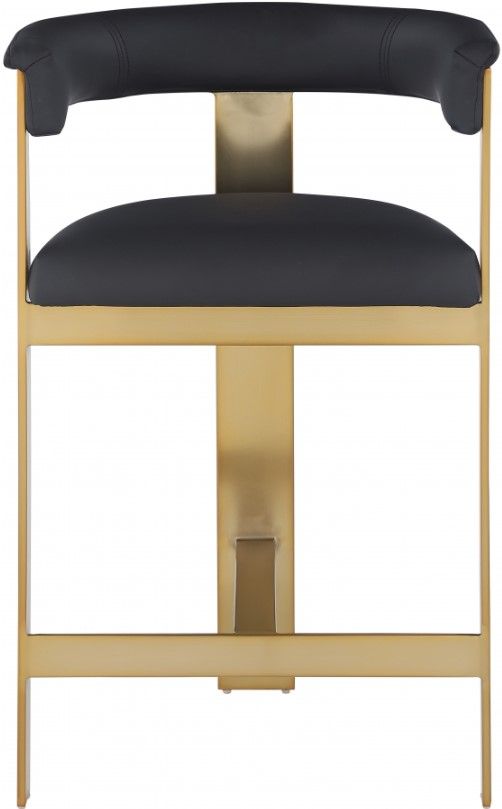 Meridian Furniture Romeo Black Vegan Leather Counter Stool-1