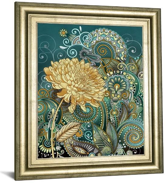 Classy Art Inspired Blooms 1 by Conrad Knutsen Framed Print Wall Art-1