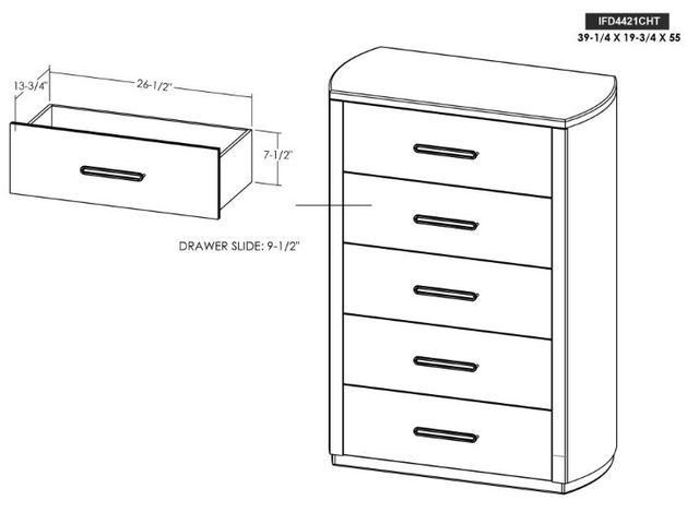 International Furniture Direct Balam Black Chest-2