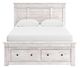 Signature Design by Ashley® Makidern Whitewash Queen Panel Bed with 4-Drawer Storage-3