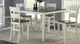 American Wholesale Furniture 5-Piece Gray Pub Dining Set with White Base-4