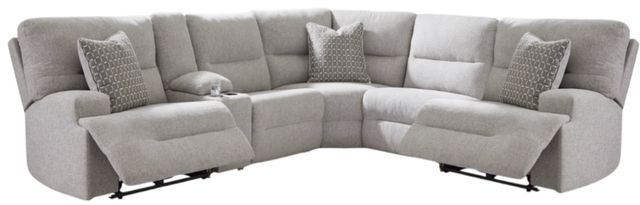 Signature Design by Ashley® Acklen Place 6-Piece Pewter Power Reclining Curved Sectional-0