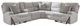 Signature Design by Ashley® Acklen Place 6-Piece Pewter Power Reclining Curved Sectional-0