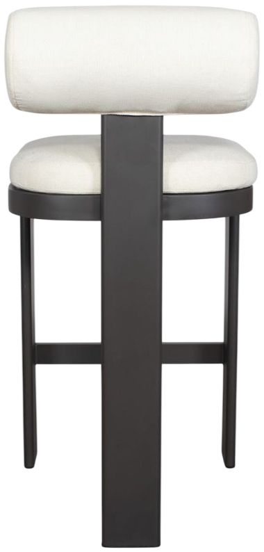 Uttermost® Bolster Back Java Black/Oyster Aluminum/Fabric Outdoor Bar Stool-4