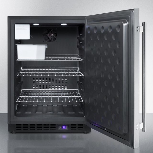 Summit® 24" 4.7 Cu. Ft. Stainless Steel Outdoor Upright Freezer-2