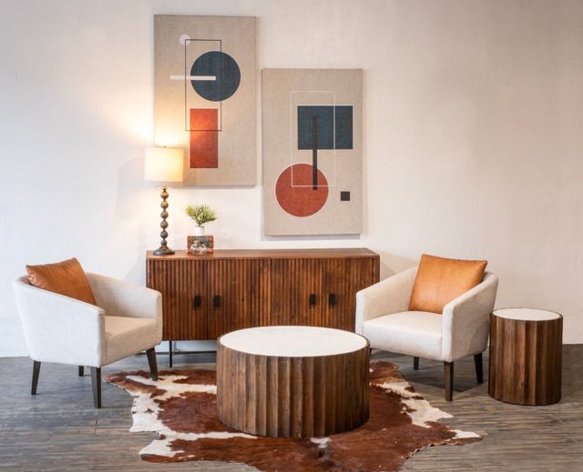 Home Trends & Design Palermo Royal Brown/White Coffee Table -3