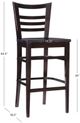 Linon Brit 2-Piece Brown Bar Stool-2