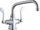 Elkay Chrome Single Hole Concealed Deck Faucet with 8" Arc Tube Spout and 4" Wristblade Handles-0
