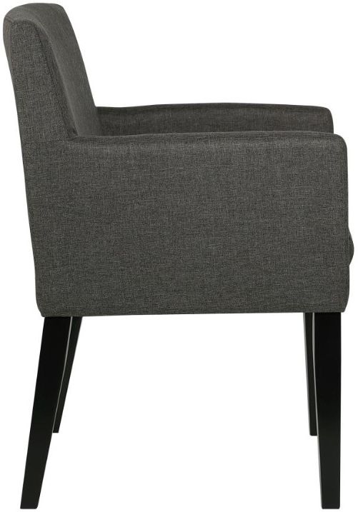 Coaster® Catherine 2-Piece Black/Charcoal Grey Upholstered Dining Arm Chair Set-3