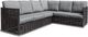 Enclover Chestnut 4-Piece Black/Granite Sectional Set-0