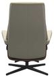 Stressless® by Ekornes® Customizable View Medium Manual Recliner and Ottoman with Cross Base-2