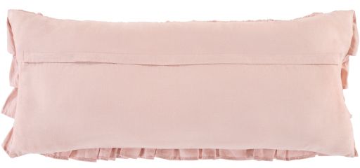 Surya Ruffle Blush 32"x14" Toss Pillow with Down Insert-1