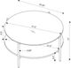 Coaster® Jonelle White Coffee Table with Gold Base-2