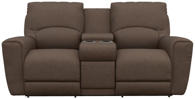 La-Z-Boy® Cassian Mocha Manual Reclining Loveseat with Console-1
