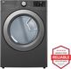 LG Middle Black Front Load Washer & Gas Dryer Laundry Pair-4