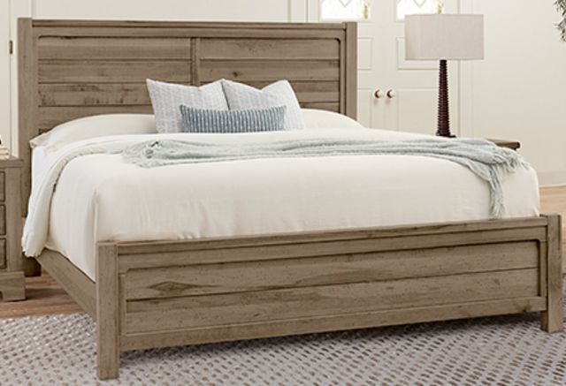 Artisan & Post by Vaughan-Bassett Cool Rustic Stone Gray California King Plank Bed-0