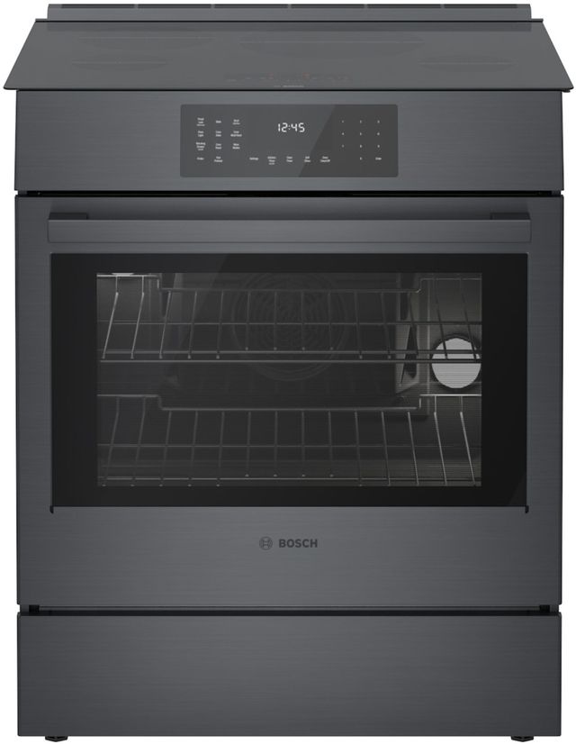 Bosch® 800 Series 30" Black Stainless Steel Slide-in Induction Range