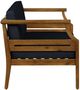 Linon Corolla 2-Piece Brown/Navy Acacia/Fabric Outdoor Conversation Set-5