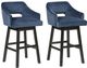 Signature Design by Ashley® Tallenger 2-Piece Blue/Dark Brown Bar Stool Set-0