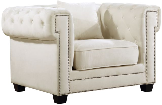 Meridian Furniture Bowery Cream Upholstered Chair-0