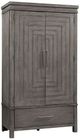 Liberty Modern Farmhouse Dusty Charcoal Armoire-1