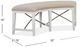 Magnussen Home® Heron Cove Chalk White Upholstered Curved Bench-3