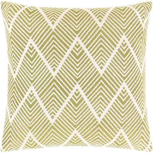 Surya Kanga Dark Green 22"x22" Toss Pillow with Polyester Insert-0