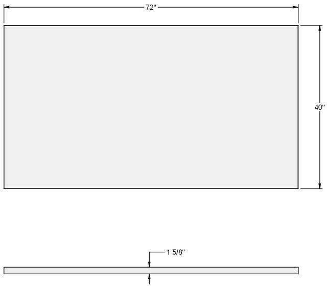 Amisco Customizable Ascencio 72" Rectangular Dining Table with 1.63" White Oak Veneer Top-1