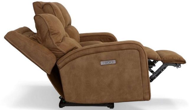 Flexsteel® Nirvana Saddle Power Reclining Loveseat with Console and Power Headrests-4