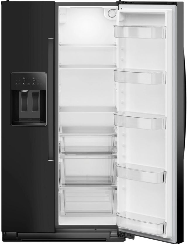Whirlpool® 36" 21.0 Cu. Ft. Black Counter Depth Side-by-Side Refrigerator with TruCool™ System-2