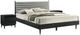 Armen Living Artemio 3-Piece Black King Panel Bedroom Set-0