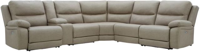 Signature Design by Ashley® Brannigan 5-Piece Pebble Power Reclining Sectional with Storage Consoles-0